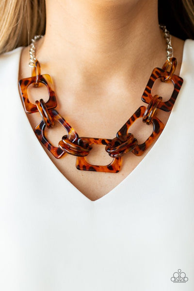 Paparazzi Sizzle Sizzle - Brown Necklace