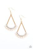 Paparazzi Top to Bottom - Gold Earrings