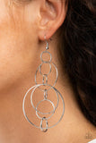 Paparazzi Running Circles Around You - Silver Earrings