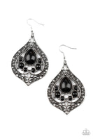 Paparazzi New Delhi Nouveau - Black Earrings