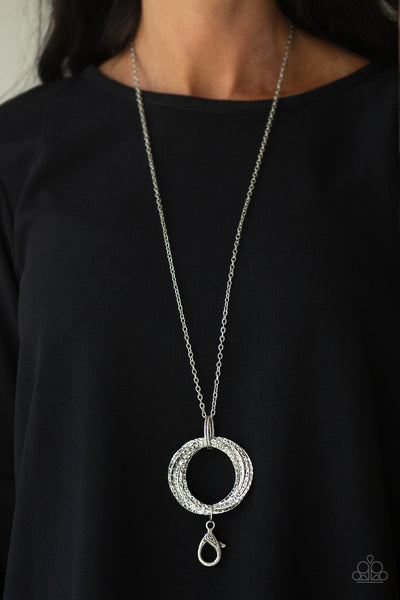 Paparazzi Metal Marathon - Silver Lanyard Necklace