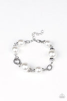 Paparazzi Boardroom Baller - White Bracelet