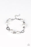 Paparazzi Boardroom Baller - White Bracelet