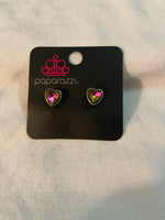 Paparazzi Starlet Shimmer Heart earrings