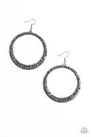 Paparazzi So Demanding - Silver Earrings