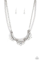 Paparazzi Bow Before The Queen - Silver Necklace