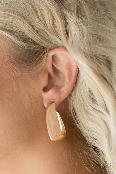 Paparazzi Gypsy Belle - Gold Hoop Earrings