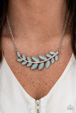 Paparazzi Frosted Foliage- Blue Necklace