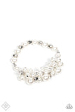Paparazzi Elegantly Exaggerated - White Bracelet
