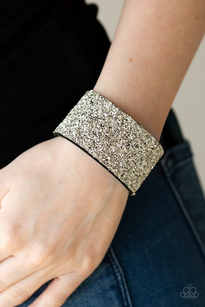 Paparazzi The Halftime Show - Silver Wrap Bracelet