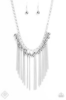 Paparazzi Powerhouse Prowl - Silver Earrings