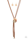 Paparazzi I'm FELINE Good - Brown Necklace