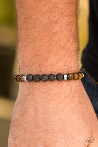 Paparazzi Easygoing - Brown Urban Bracelet