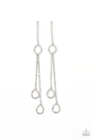 Paparazzi Chance of Reign - White Earrings