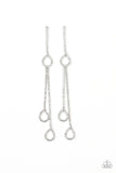 Paparazzi Chance of Reign - White Earrings