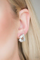 Paparazzi Renegade Shimmer - White Post Earrings