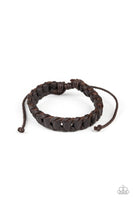 Paparazzi Grit and Grease - Brown Bracelet