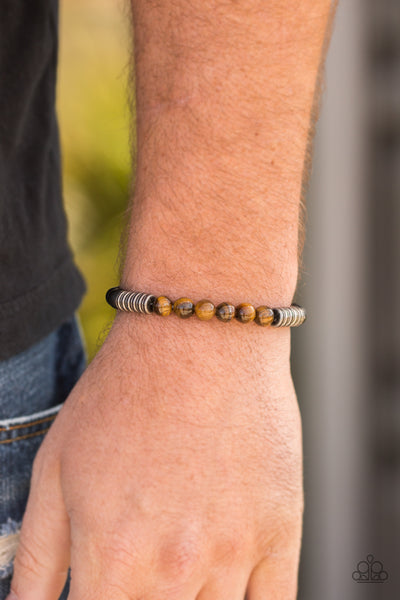 Paparazzi Energetic - Brown Urban Bracelet