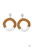 Paparazzi That's a WRAPAROUND - Brown Post Earrings