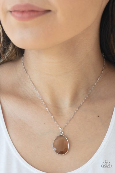 Paparazzi Icy Opalescence - Brown Necklace