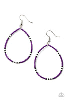 Paparazzi Keep Up The Good BEADWORK - Purple Earrings