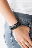 Paparazzi Rustle Up - Black Urban Bracelet