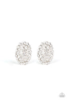 Paparazzi Daring Dazzle - White Post Earrings