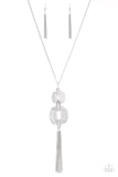 Paparazzi Timelessly Tasseled - Silver Necklace