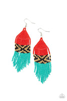Paparazzi Beautifully BEADazzling- Red Earrings