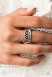 Paparazzi Here We VERTIGO- Silver Ring