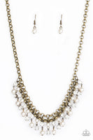 Paparazzi You May Kiss the Bride - Brass Necklace