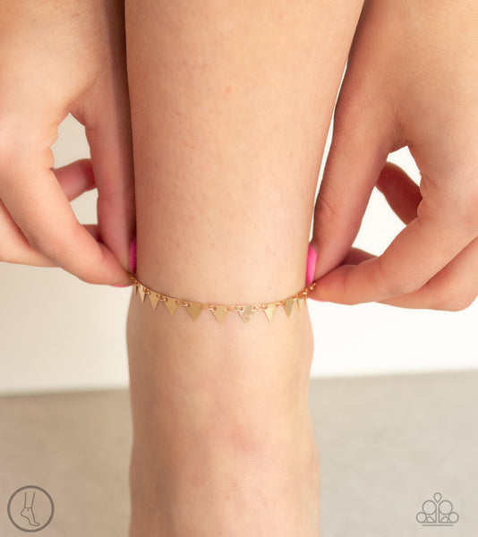 Paparazzi Sand Shark - Gold Anklet