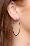 Paparazzi Spitfire - Silver Hoop Earrings