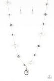 Paparazzi Eloquently Eloquent - White Lanyard Necklace