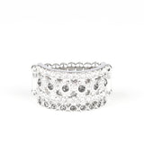 Paparazzi Countess Couture - White Ring