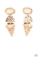 Paparazzi Earthy Extravagance - Gold Post Earrings