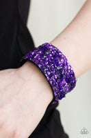Paparazzi Starry Sequins - Purple Wrap Bracelet