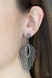 Paparazzi Metro Safari - Black Post Earrings