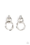 Paparazzi Dynamically Linked - Silver Post Earrings