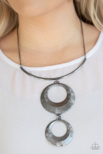 Paparazzi Egyptian Eclipse - Black Necklace