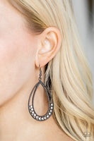 Paparazzi Glitz Fit - Black Earrings