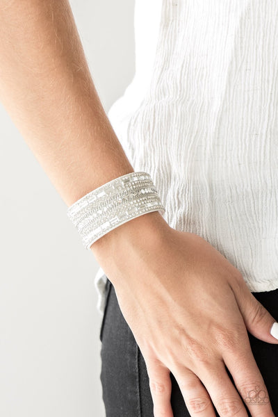 Paparazzi Rebel Radiance - White Wrap Bracelet