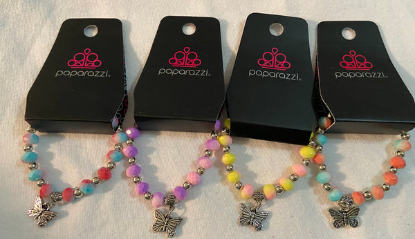 Paparazzi Starlet Shimmer Ombré butterfly charm bracelets