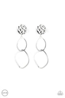 Paparazzi Modern Reflections - Silver Clip-On Earrings