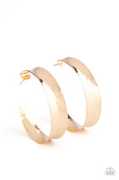 Paparazzi Fearlessly Flared - Gold Hoop Earrings