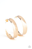Paparazzi Fearlessly Flared - Gold Hoop Earrings