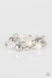 Paparazzi Downtown Dazzle - White Bracelet