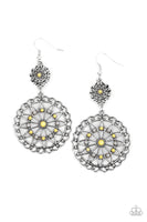 Paparazzi Beaded Brilliance - Yellow Earrings