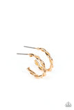 Paparazzi Irresistibly Intertwined - Gold Hoop Earrings