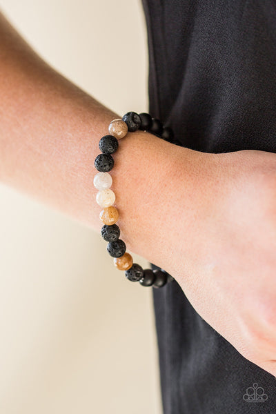 Paparazzi Tone Down - Brown Urban Bracelet